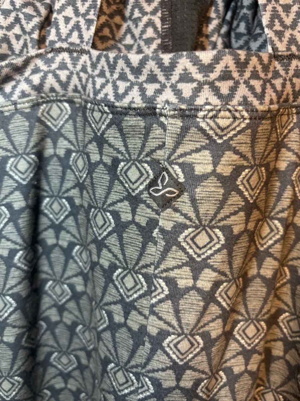 Prana Cali Racerback Grey Black Printed Tank Dress - Picture 7 of 8